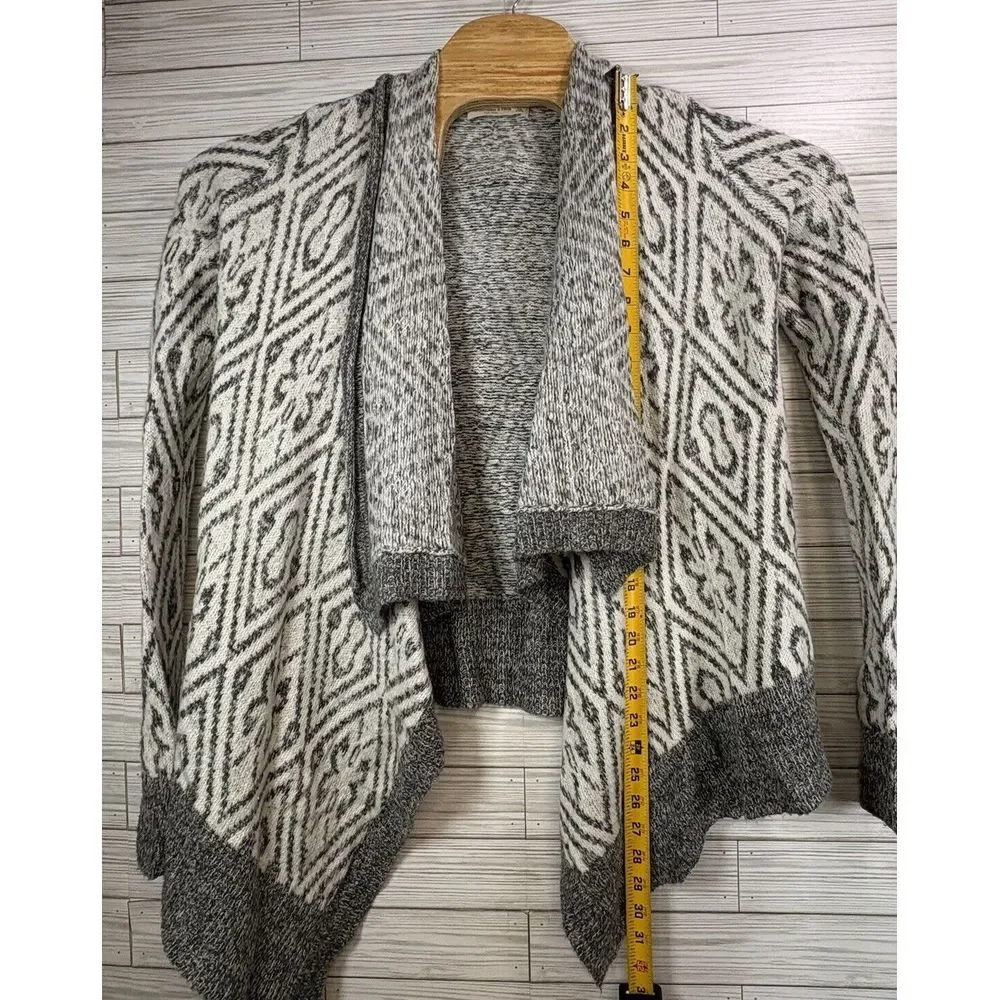 Abercrombie & Fitch Women's Open Cardigan‎ Size XS/S Wool Blend Geo Print Drape